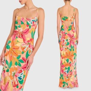 Amanda Uprichard JANEIRO MAXI Floral Multicolor Maxi Dress